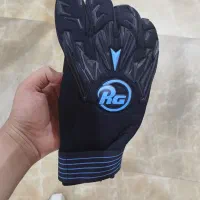 دستکش RG  مشکی و نوشته‌ی آبی