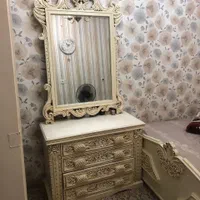ست تخت دو نفره چوبی|تخت و سرویس خواب|تهران, دکتر هوشیار|دیوار
