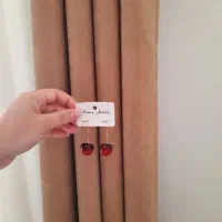 گوشواره گیلاسی رنگ ثابت