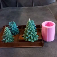 یک تعداد قالب سیلیکونی تمیز بدون حباب