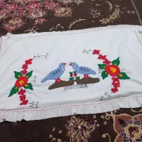 فروش 6عدد رو پشتی گلدوزی دستی تمیز نو