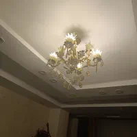 لوستر 4شاخ برنجی اصل|لوستر و چراغ آویز|باغستان, |دیوار