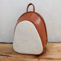 مینی کوله طرح بابونه یا کیف دوشی کنفی بابونه