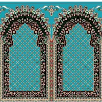سجاده طرح انفاق آبی /سماوات سبز/یاسین قرمز اکرلیک|فرش|قم, هفت تیر|دیوار