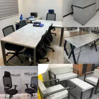 میز فلزی مثلثی کنفرانس۶۵۷۸۹مبل صندلی کارمند اداری