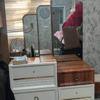 تخت ۳ طبقه همراه کتاب خانه برای نوجوان و میز آرایش|تخت و سرویس خواب|اندیشه, اندیشه فاز ۱|دیوار