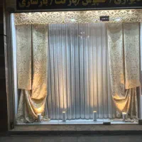پرده دکور ویترین مغازه