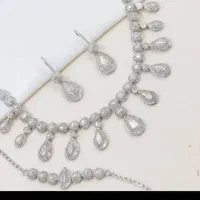 سرویس نقره روکش طلای سفید همراه ساعت نقره لوکس|بدلیجات|تبریز, |دیوار