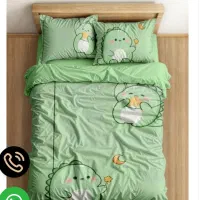 ست کامل رو تختی بچگانه دایناسور سبز