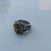 انگشتر نقره سیترین و شرف الشمس و آماتیس|حراج|قم, شاه ابراهیم|دیوار