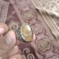 انگشتر عقیق زرد طبیعی