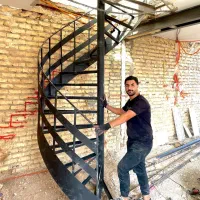 پله فلزی آهنی پیج پله بالکنی خرپشته