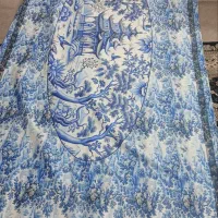 رو میزی پارچه ای یا سفره قلم آبی|سفره، حوله، دستمال آشپزخانه|تهران, اتابک|دیوار