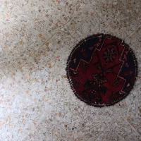 فرش دستبافت و فرش اسپرت طوسی مشکی سالم