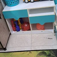 کمدو تخت کودک باتشک طبی فنری وپاتختی و فرش|تخت و سرویس خواب|اسلام‌شهر, شهرک قائمیه|دیوار