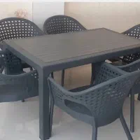 ست میز و صندلی حصیری 6نفره