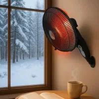 پنکه هیتر بخاری برقی تابشی پنکه ای هالوژنی ایستاده|بخاری، هیتر، شومینه|اصفهان, خلجا|دیوار