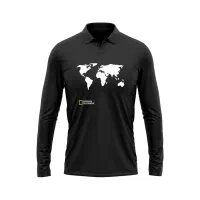 پولوشرت جودون آستین بلند مشکی نشنال جئوگرافیک