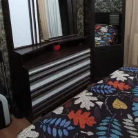 تخت دونفره بدون تشک با آینه و دراور وی جا کفشی|تخت و سرویس خواب|هشتگرد, فاز ۲ مهستان|دیوار