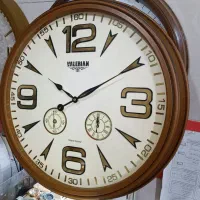 ساعت دیواری طوسی سفید و قهوه ای والرین جدید رسید