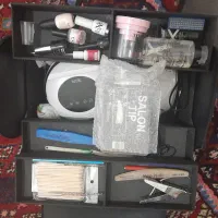 لوازم کاشت ناخن به همراه کیف مخصوص