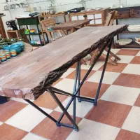 میزغذاخوری روستیک 60عرض*170طول*85ارتفاع