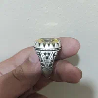 انگشتر نقره سنگ سیترین