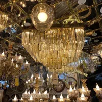 لوستر سقفی طلایی کروم اصل اصل