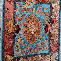 تابلوفرش چله ابریشم|تابلو فرش|کرمانشاه, |دیوار