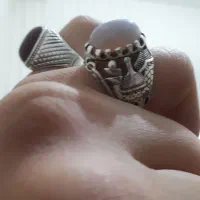 انگشتر نقره عقیق یاقوت