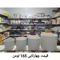 گلدان گل استوانه گرد ساده سرامیکی