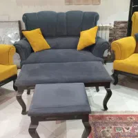 مبل نیم ست ۴ نفره و جلو مبلی|مبلمان خانگی و میز عسلی|رشت, جانبازان|دیوار