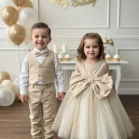 ست خواهر برادری پیراهن مجلسی و ست پسرانه