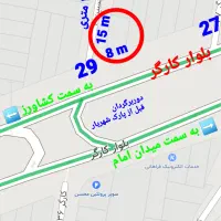 ملک دو نبش بر خیابان کارگر