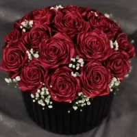 گل رز جاودان روبانی|گل مصنوعی|گناباد, |دیوار