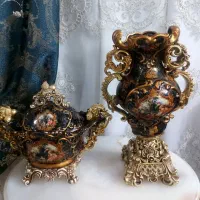 ست گلدان و میوه خوری مارک گلد کیش