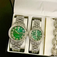 ست ساعت و اکسسوری فول نگین رولکس تقویم دار|ساعت|تهران, نازی‌آباد|دیوار