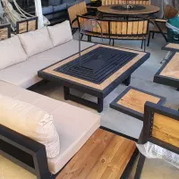 مبلمان باغی میز آتشدان صندلی باغی کد بار lpjb7908