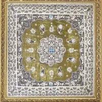 تابلو ترمه با سنگ جواهر