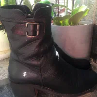 نیم بوت چرم اصل لیدی رز