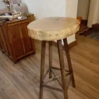 صندلی چوبی روستیک|صندلی و نیمکت|رشت, استقامت ۱|دیوار