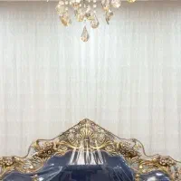 دوتا  شال پرده در حد نو  همراه با رانر مخمل