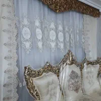 پرده تزئینی پذیرایی سالم وبدون عیب وایراد|پرده، رانر، رومیزی|تهران, جوادیه|دیوار