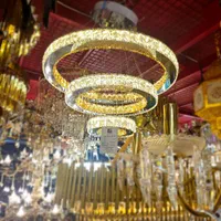 لوستر کریستالی ال ای دی سه طبقه|لوستر و چراغ آویز|کرمان, |دیوار