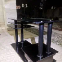 میز تلویزیون چوبی و شیشه ای|میز تلویزیون|رشت, منظریه|دیوار