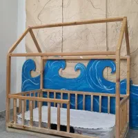 تخت کودک کلبه ای