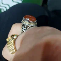 انگشترعقیق یمن تراش دارفدیم طلا|جواهرات|کرمانشاه, |دیوار