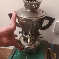 سماور برنجی نفتی عتیقه فسقلی سالم