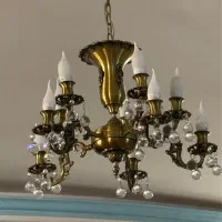 ۲عددلوستر برنج ۱۰ شاخه|لوستر و چراغ آویز|پاکدشت, پاکدشت (مامازند)|دیوار