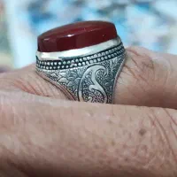 انگشتر عقیق سرخ یمنی اصل سنگین وزن